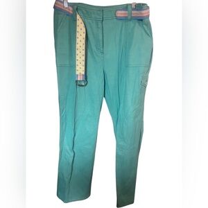 Jones wear sport pastel turquoise Pants ladies 12 reversible belt